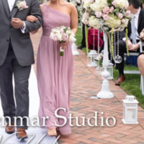 DB Micro-Pleated Mesh One-Shoulder Dress - Picture 4 of 5